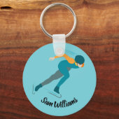 Snelheid schaatsen sleutelhanger (Voorkant)