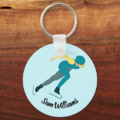 Snelheid schaatsen sleutelhanger (Voorkant)