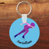 Snelheid schaatsen sleutelhanger (Voorkant)