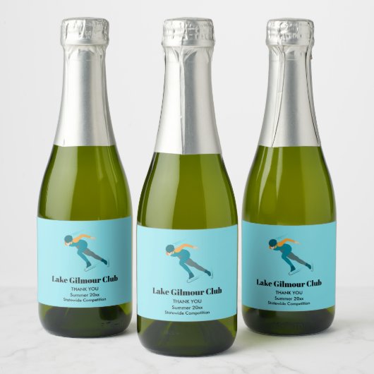 Snelheid schaatsen sparkling wijnetiket (Flessen)