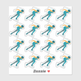 Snelheid schaatsen sticker