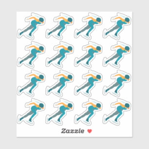 Snelheid schaatsen sticker