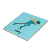 Snelheid schaatsen tegeltje (Zijkant)