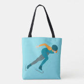 Snelheid schaatsen tote bag (Achterkant)