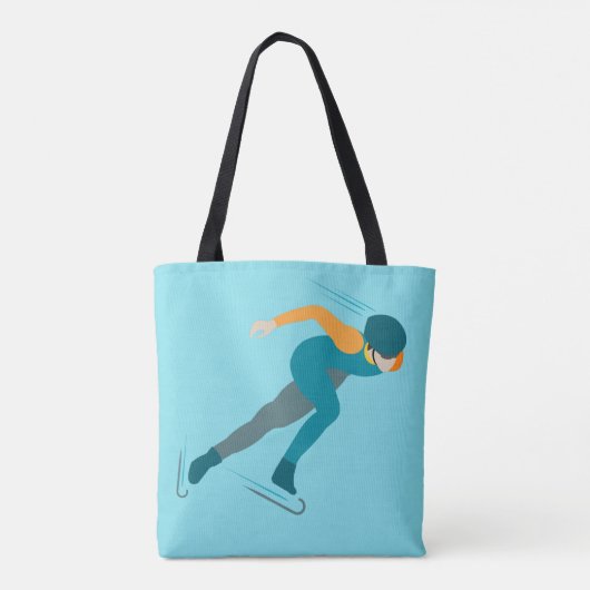 Snelheid schaatsen tote bag (Achterkant)