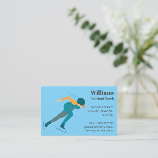 Snelheid schaatsen visitekaartje (Staand voorkant)