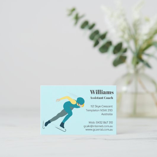 Snelheid schaatsen visitekaartje (Staand voorkant)