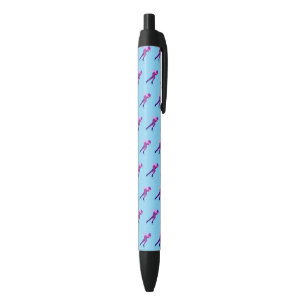 Snelheid schaatsen zwarte inkt pen
