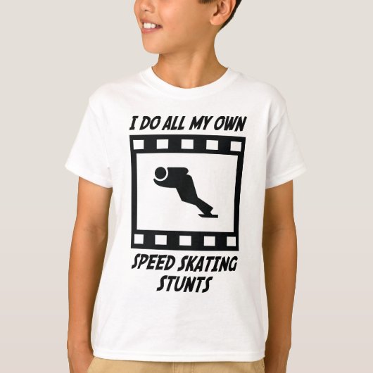 Snelheid schaatstunts t-shirt (Voorkant)
