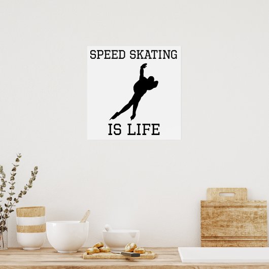 Snelheid schaven is leven poster (Keuken)