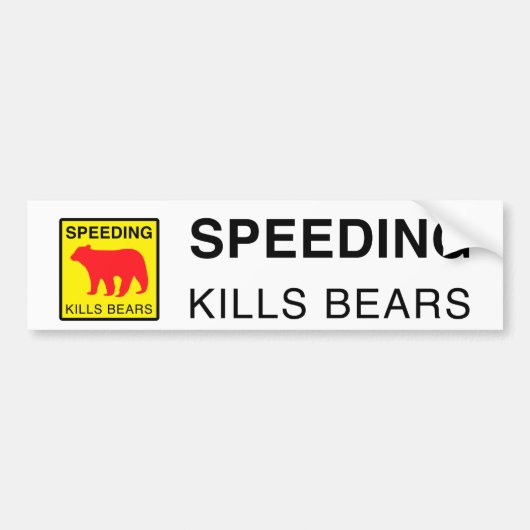 SNELHEID SNELLEN BEREN BUMPERSTICKER.ai Bumpersticker (Voorkant)
