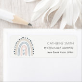 SNELHEID TRENDY BLUSH BLUE KINDER HEART RAINBOW AD ETIKET (Insitu)