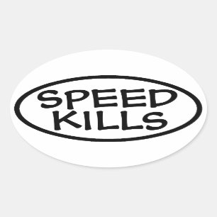 Snelheid veroorzaakt autostickers ovale sticker