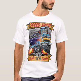 Snelheid Winkelen warme wegauto-onderdelen en -ser T-shirt