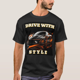 Snelheids Grafiek van een Racende Auto in Beweging T-shirt