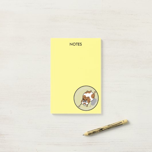 SNELHEIDSAMSTER IN HAMSTER BALL POST-IT NOTEPAD POST-IT® NOTES (Op bureau)