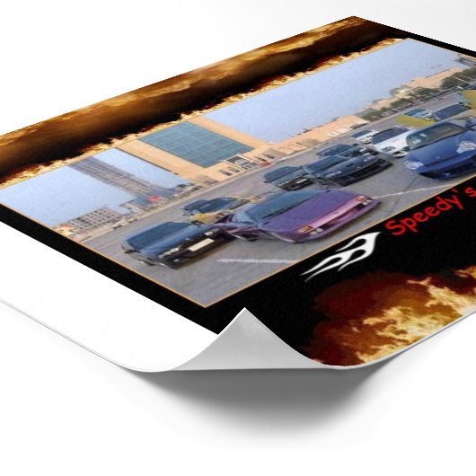 snelheidsauto's poster (Hoek)