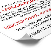 Snelheidsbal, Boksklasse advertentie Poster (Hoek)