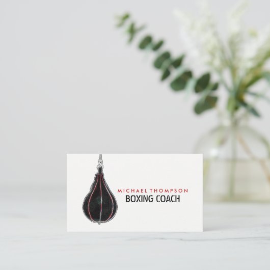 Snelheidsbal, boxer, boxer, boxing Trainer Visitekaartje (Staand voorkant)