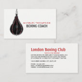 Snelheidsbal, boxer, boxer, boxing Trainer Visitekaartje (Voorkant / Achterkant)