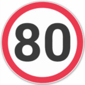 Snelheidsbegrenzer Sticker (Voorkant)