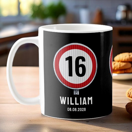 Snelheidsbegrenzing 16e Verjaardag Koffiemok