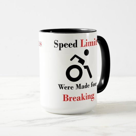 Snelheidsbegrenzingen voor het breken mok (Voorkant rechts)