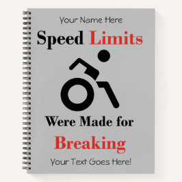 Snelheidsbegrenzingen voor het breken notitieboek