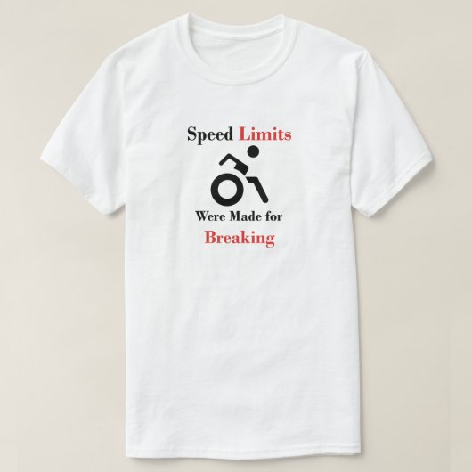 Snelheidsbegrenzingen werden gemaakt voor het brek t-shirt (Design voorkant)