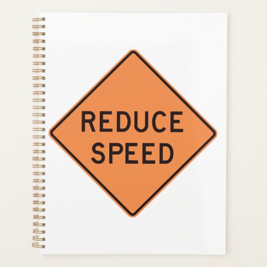 Snelheidsbeperking Oranje Diamant Wegbord Planner (Voorkant)