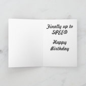 Snelheidsbeperking Sign. 55 mph. Birthday Kaart (Binnen)