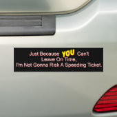 Snelheidsboete Bumpersticker (Op auto)