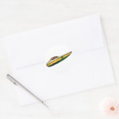 Snelheidsboot Ronde Sticker (Envelop)
