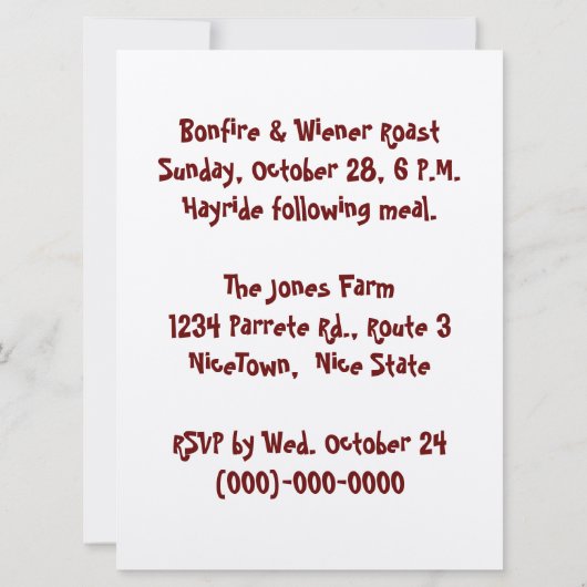 "SNELHEIDSCARECROW" (FOTOG.) KAART (Achterkant)