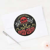 Snelheidscircus Ronde Sticker (Envelop)