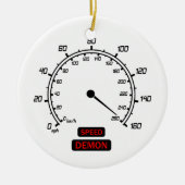 Snelheidsdemon Keramisch Ornament (Voorkant)