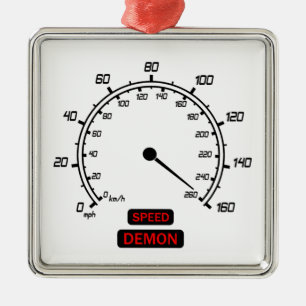 Snelheidsdemon Metalen Ornament