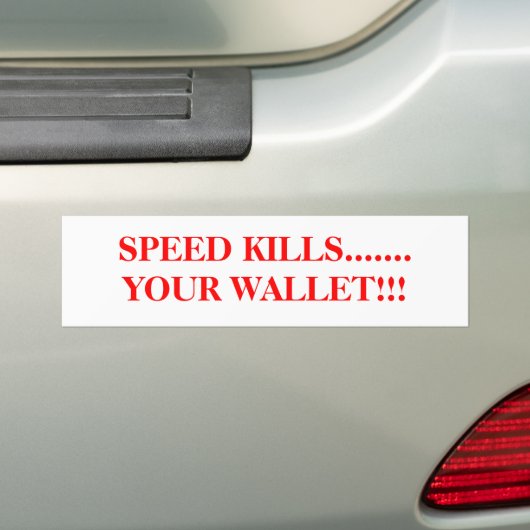 SNELHEIDSDOLEN......JOUW WALLET!!! BUMPERSTICKER (Op auto)