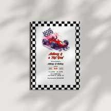 "Snelheidsduivel" raceauto 1e verjaardagsfeestje