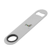 Snelheidsflesopener met Dachshund Speed Flessenopener (Voorkant Gekanteld)