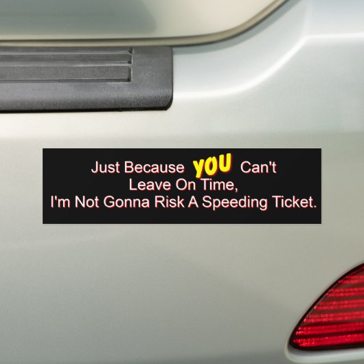 Snelheidskaartje Bumpersticker (Op auto)