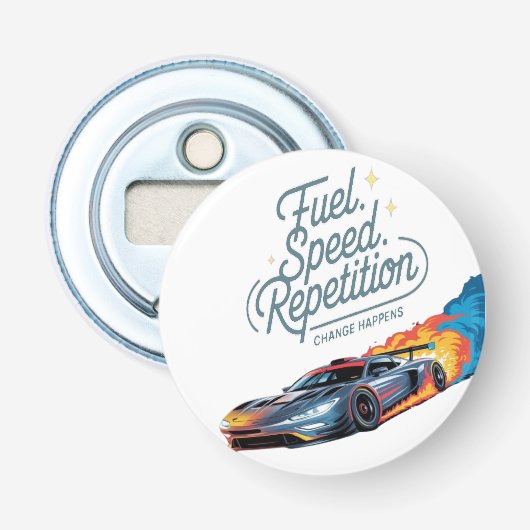 Snelheidskracht Button Flesopener (Voorkant)