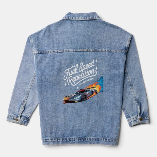 Snelheidskracht Denim Jacket (Achterkant)