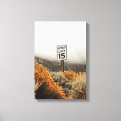 Snelheidslimiet 15 teken met Golden Sagebrush Canvas Afdruk (Voorkant)