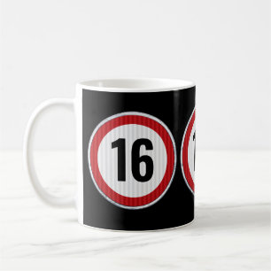 Snelheidslimiet 16e Verjaardag Koffiemok