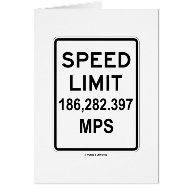Snelheidslimiet 186.282.397 MPS (lichtsnelheid) (Voorkant)