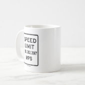 Snelheidslimiet 186.282.397 MPS (lichtsnelheid) Koffiemok (Voorkant links)