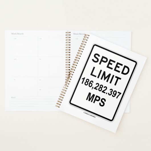 Snelheidslimiet 186.282.397 MPS (lichtsnelheid) Planner (Display)