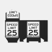 Snelheidslimiet 25mph verjaardagsbord bedankdoosjes (Uitgevouwen)