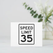 Snelheidslimiet 35 MPH-teken Briefkaart (Staand voorkant)